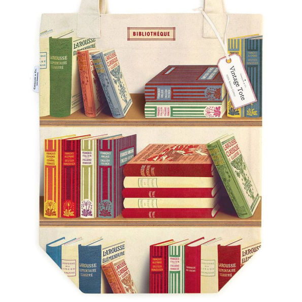 Library Books Tote Bag by Cavallini Co. Barnes Noble