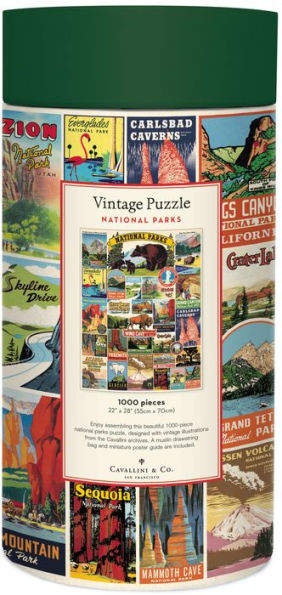 Cavallini & Co - National Parks 1,000 Piece Jigsaw Puzzle