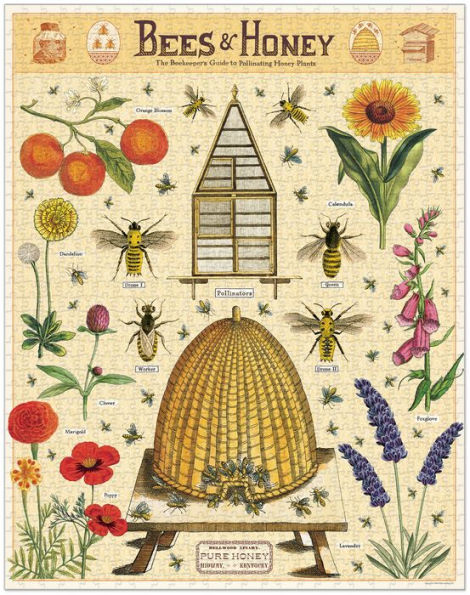 Cavallini & Co - Bees & Honey 1000 Piece Jigsaw Puzzle