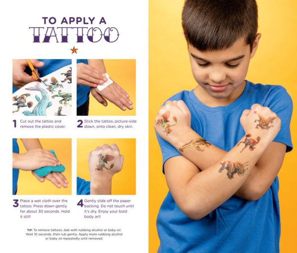 Roaring, Rumbling Tattoo Dinosaurs: 50 Temporary Tattoos That Teach