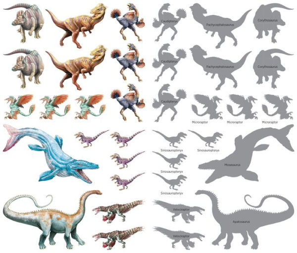 Roaring, Rumbling Tattoo Dinosaurs: 50 Temporary Tattoos That Teach
