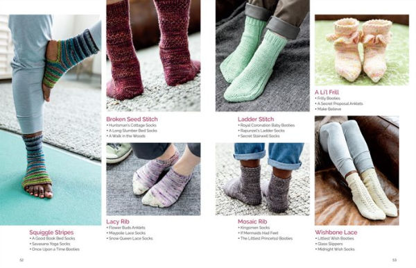 Knit 2 Socks 1: Discover the Easy Magic of Turning One Long Sock into a Pair! Choose from 21 Original Designs, All Sizes