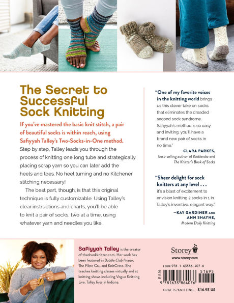 Knit 2 Socks 1: Discover the Easy Magic of Turning One Long Sock into a Pair! Choose from 21 Original Designs, All Sizes