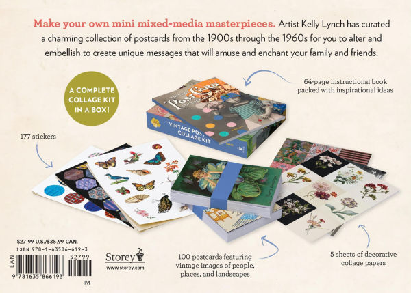 The Vintage Postcard Collage Kit: 100 Classic Postcards to Alter, Adorn, Stitch, Sticker, and More