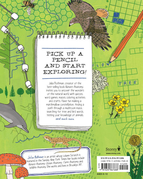 Julia Rothman's Nature Anatomy Activity Book: Match-Ups, Word Puzzles, Quizzes, Mazes, Projects, Secret Codes + Lots More