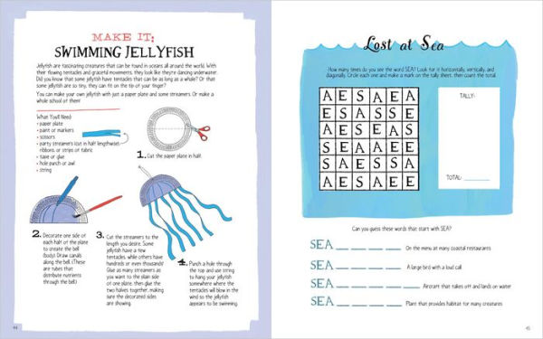 Julia Rothman's Ocean Anatomy Activity Book: Match-Ups, Word Puzzles, Quizzes, Mazes, Projects, Secret Codes + Lots More