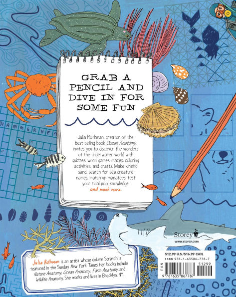 Julia Rothman's Ocean Anatomy Activity Book: Match-Ups, Word Puzzles, Quizzes, Mazes, Projects, Secret Codes + Lots More