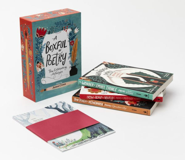 A Boxful of Poetry: Three Contemporary Anthologies with Four Illustrated Poem Cards; How to Love the World, The Path to Kindness, and the Wonder of Small Things