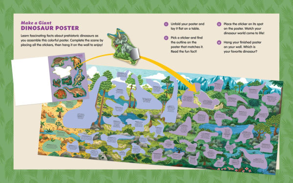 The World of Dinosaurs Sticker Poster: Includes a Big 15