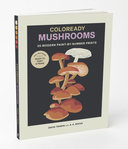 Coloready Mushrooms: 20 Modern Paint-by-Number Prints