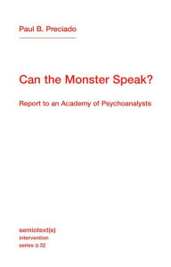 Google ebooks free download for ipad Can the Monster Speak?: Report to an Academy of Psychoanalysts (English literature)