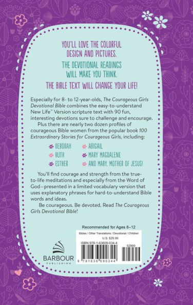 The Courageous Girls Devotional Bible: New Life Version