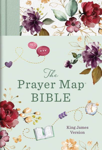 The KJV Prayer Map® Bible [Mint Blossoms]