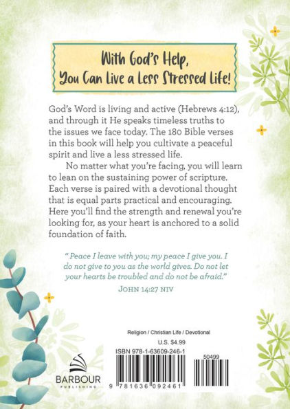 180 Bible Verses for a Less Stressed Life: Devotions for Women