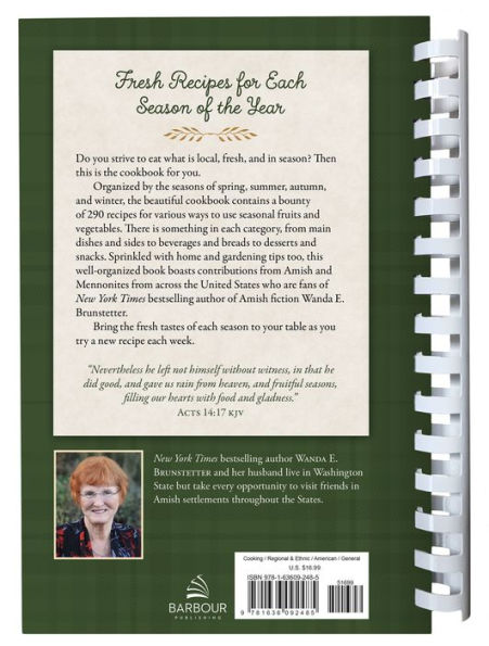 Wanda E. Brunstetter's Amish Friends 4 Seasons Cookbook: 290 Fresh Recipes for Eating with the Seasons