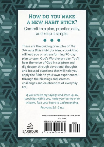 The 3-Minute Bible Habit for Men: A 90-Day Plan for Daily Scripture Study