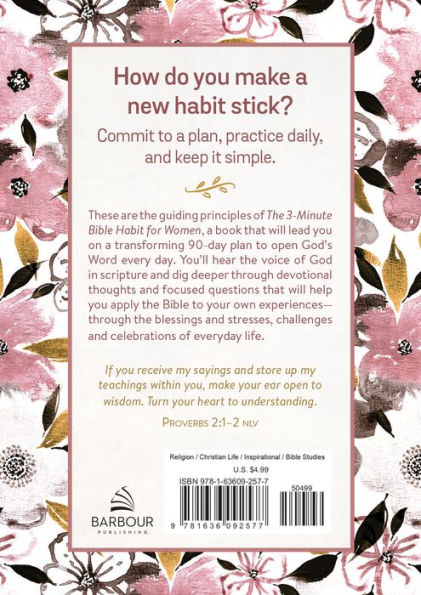 The 3-Minute Bible Habit for Women: A 90-Day Plan for Daily Quiet Time