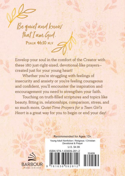 Quiet-Time Prayers for a Teen Girl's Heart: 180 Comforting Conversations with God