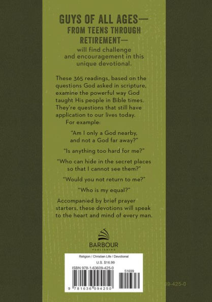 Daily Devotions for Guys: 365 Meditations on the Questions of the Bible