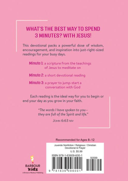 3 Minutes with Jesus: 180 Devotions for Girls