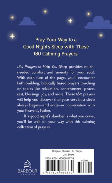 180 Prayers to Help You Sleep: Comforting Inspiration for Women