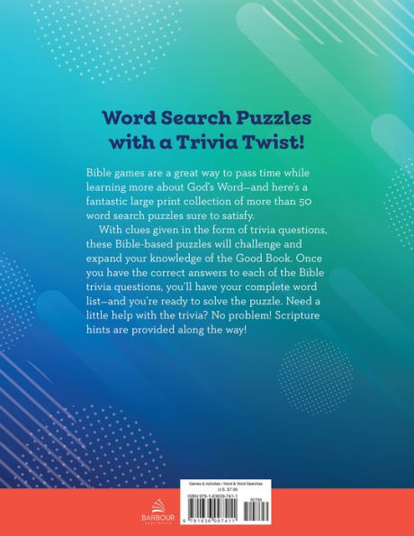 Bible Trivia Word Searches Large Print: Dozens of Puzzles to Test Your Knowledge of God's Word