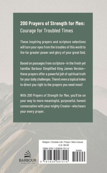 200 Prayers of Strength for Men: Courage for Troubled Times