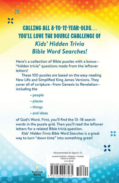 Kids' Hidden Trivia Bible Word Searches: 100 Puzzles Plus Bonus Q&A!
