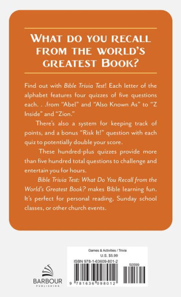 Bible Trivia Test: What Do You Recall from the World's Greatest Book?