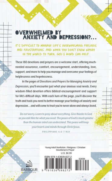 Devotions and Prayers for Managing Anxiety and Depression (teen boy): Comfort and Encouragement for Teen Boys