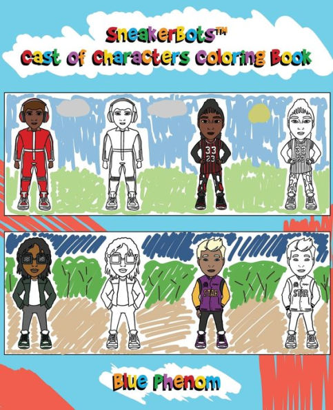 Sneakerbots(TM) Cast of Characters Coloring Book