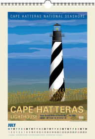 Title: 2024 Atlantic Coast Lighthouses Large Wall