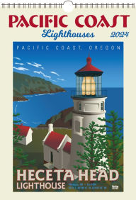 Title: 2024 Pacific Coast Lighthouses Large Wall
