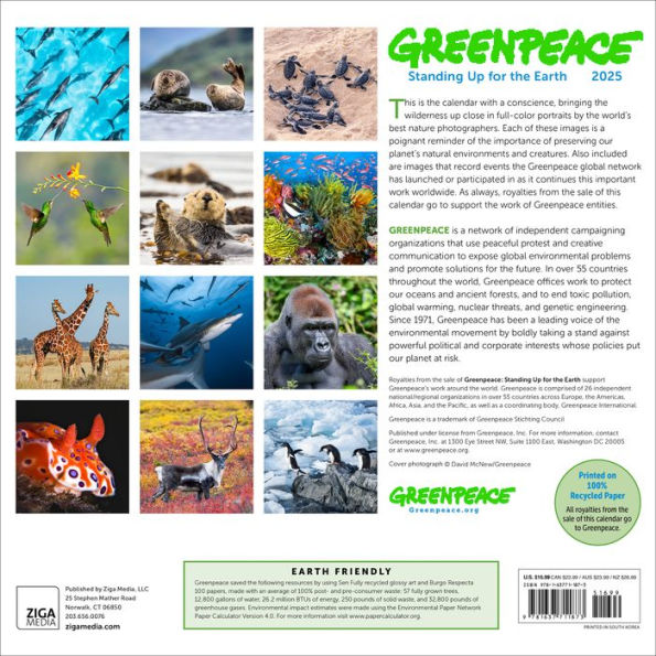 2025 Greenpeace Wall Calendar