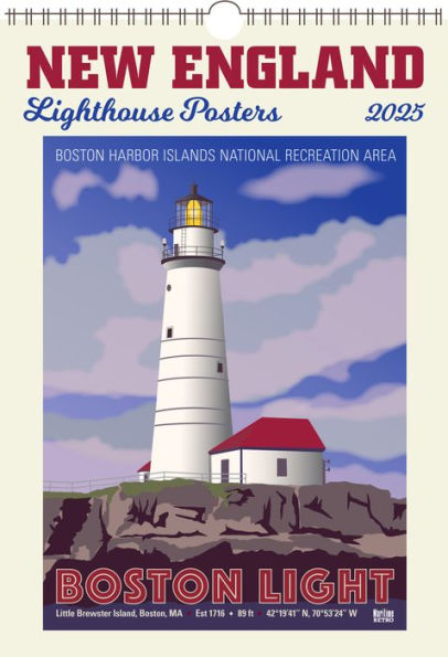 2025 New England Lighthouses Large Wall