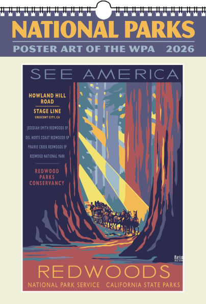 2026 National Parks Poster Art of the WPA Oversized Wall Calendar