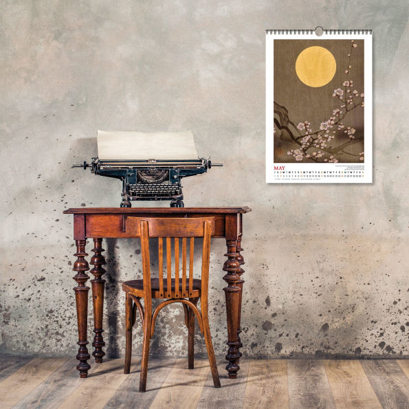 2026 Full Moon Japanese Prints Large Wall Calendar