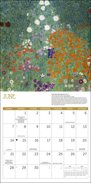 2026 Gustav Klimt Wall Calendar