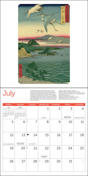 2026 MFA Boston Japanese Woodblock Prints Wall Calendar
