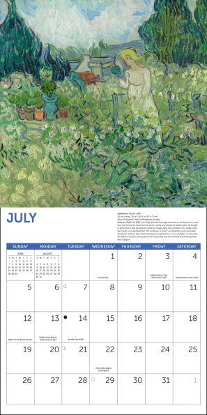 2026 Van Gogh Flowers Wall Calendar