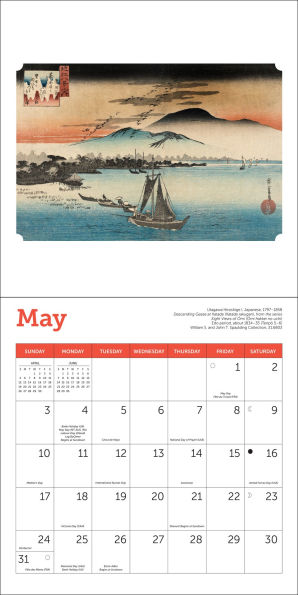 2026 MFA Boston Japanese Woodblock Prints Mini Wall Calendar