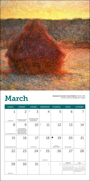 2026 Monet Mini Wall Calendar