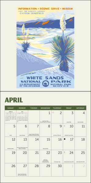 2026 National Parks WPA Posters Mini Wall Calendar
