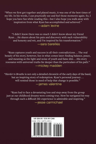 Harder to Breathe: A Memoir of Making Maroon 5, Losing It All, and Finding Recovery