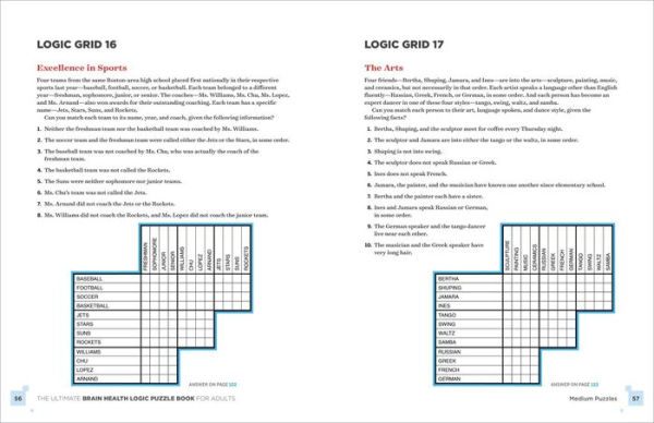 The Ultimate Brain Health Logic Puzzle Book for Adults: Sudoku, Calcudoku, Logic Grids, Cryptic Puzzles, and More!