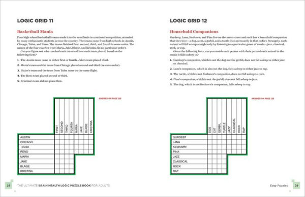 The Ultimate Brain Health Logic Puzzle Book for Adults: Sudoku, Calcudoku, Logic Grids, Cryptic Puzzles, and More!