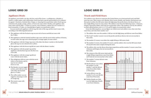 The Ultimate Brain Health Logic Puzzle Book for Adults: Sudoku, Calcudoku, Logic Grids, Cryptic Puzzles, and More!