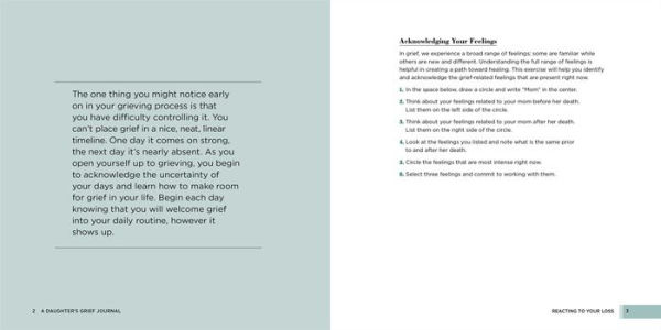 A Daughter's Grief Journal: Daily Prompts and Exercises for Navigating the Loss of Your Mother
