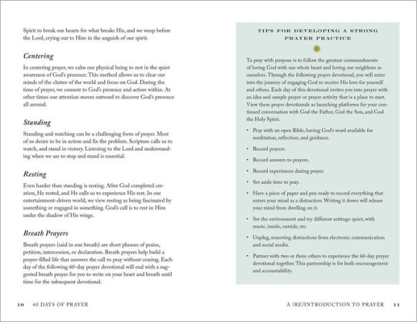 60 Days of Prayer: An Inspirational Guide for Praying with Purpose