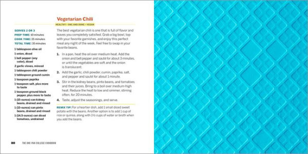 The One-Pan College Cookbook: 80 Easy Recipes for Quick, Good Food